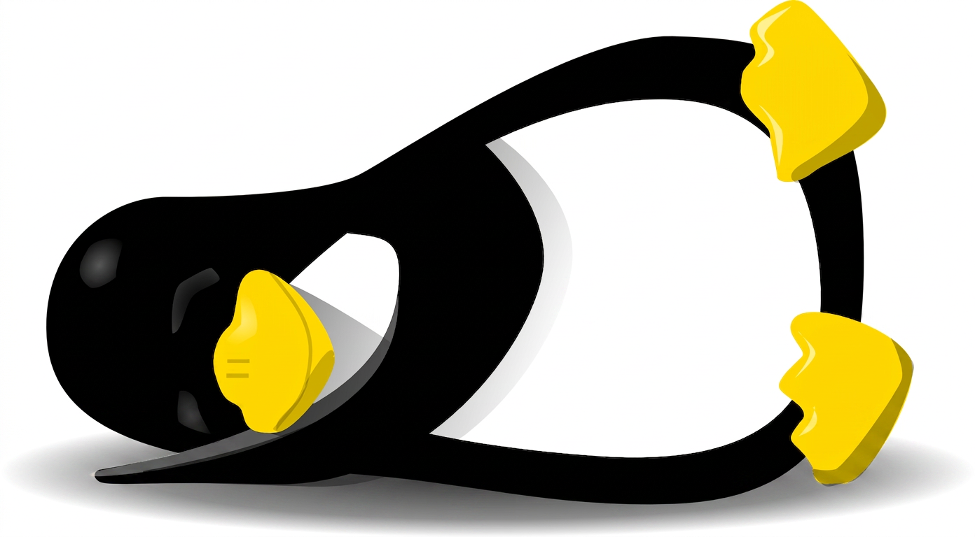 Image of the Linux penguin sleeping